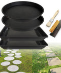 Four Size Round Stepping Stone Molds For Concrete And Cement Garden Walkways, reusable plastic paver molds, gardening tools
