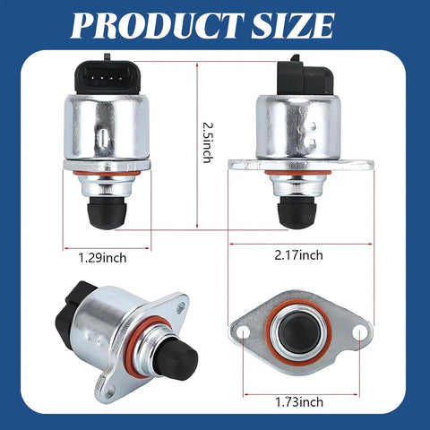 Two Pack Idle Air Control Valve IAC And Throttle Position Sensor TPS For GM Vehicles Buick Cadillac Chevrolet Pontiac Easy Install Replacement Set, Durable, Smooth Idle, Accurate Throttle Response, Fits Multiple Models product size dimensions