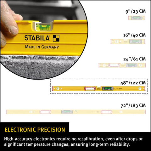 High Performance Digital Spirit Level With Crisp Illuminated Dual Screens And Beefy 48 Inch Hardcore Jobsite Beast Offering Solid IP67 Waterproof Dustproof Measurements For Every Crew