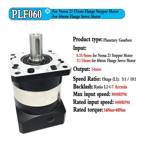Nema23 Planetary Gearbox With 6 To 1 Worm Gear Reducer delivers hardcore torque for CNC machines, featuring a durable black housing.