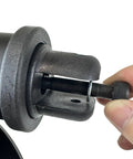 Hand adjusting Bike Repair Stand Replacement Plastic Parts YC-100ST-W for YC-100ST and YC-100BH, black component close-up