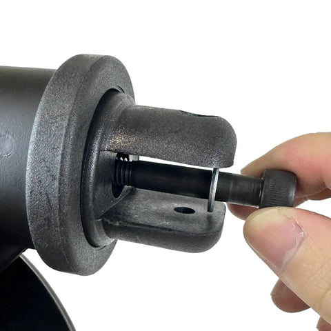 Hand adjusting Bike Repair Stand Replacement Plastic Parts YC-100ST-W for YC-100ST and YC-100BH, black component close-up