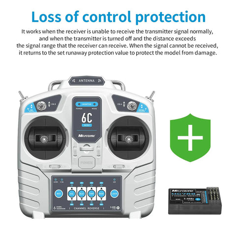 Six Channel RC Transmitter And Receiver Kit With 2 4 GHz Radio Control featuring dual joysticks and safety features
