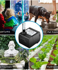 Ultra Quiet Mini Submersible Water Pump 95 GPH 5W with 3.3 Ft Tubing for Aquarium, pet fountain, pond fountain, hydroponics