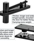 Hidden Pivot Hinge For Secret Doors And Hidden Bookcases Thickened Rock Solid Heavy Duty Steel Hardware With 870 Lbs Load Bearing 360 Degree Rotation Smooth Bearing Design Rust Resistant Patented