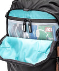 Explore V2 30 Starter Kit Camera Backpack open pocket showing interior storage compartments.