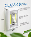 4 Pack Battery Operated Tap Light With Dual COB LED Panels Per Switch, Classic Design Dimensions and Features