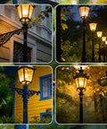 Dusk To Dawn Outdoor Light Sensor Switch 120V Weatherproof Photocell lighting at various residential and street settings, auto on at sunset