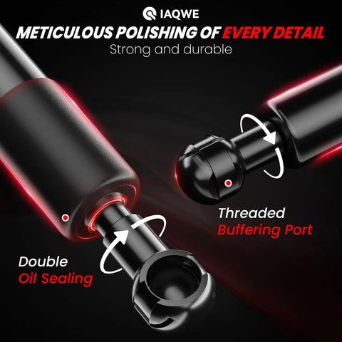 Close-up view of threaded buffering port and oil sealing in Toyota Tundra Tailgate Assist Shock Kit Slow Close Damper Strut For 2007 2021 Pickup