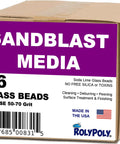 Glass Beads Sandblasting Media Number Six Coarse 50-70 Grit 10 Lbs For Sandblasters And Blasting Cabinets box packaging
