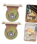 Two Pack Be Beefy Heavy Duty Pulley Blocks For Rope Sliding Door Track System, industrial grade fixed and moving pulleys shown