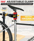 Bike Repair Stand Wall Mount Workbench Rack Clamp Height Adjustable For Road And Mountain Bikes, showing adjustable clamp.