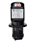 Front view of black immersion coolant pump for lathe/bandsaw, 1/8 HP, flange-mount with perforated intake.