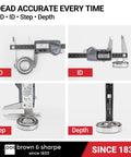 8 Inch Digital Caliper With IP67 Stainless Steel Build, Do It All Precision 0.0005 Inch Resolution measuring dimensions in four modes