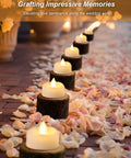 Flameless LED Tea Lights Set For Party And Home Battery Operated Flickering Votive Candles 12 24 50 100 150 Pack Warm Yellow Lit