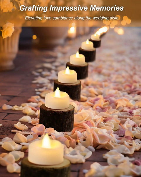 Flameless LED Tea Lights Set For Party And Home Battery Operated Flickering Votive Candles 12 24 50 100 150 Pack Warm Yellow Lit