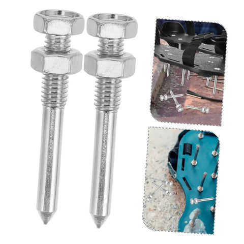 Heavy Duty Lawn Aerator Shoes Spikes Set With 20 Metal Spikes For Grass Shoes showing detachable spikes and aerator insets