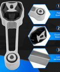 Premium Engine Motor Mount For Volvo XC60 S80 S60 V60 2010 2016, showing durable steel and rubber construction, detailed close-up.