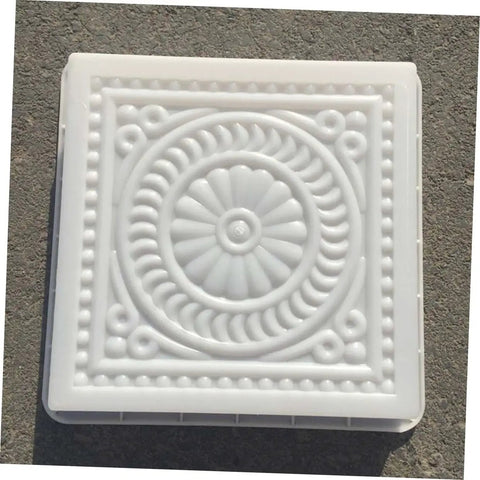 Concrete Stepping Stone Paver Mold 37x37x6.5 Cm Reusable Cement Mold for Patio Garden Lawn Pathway DIY Walkway Maker