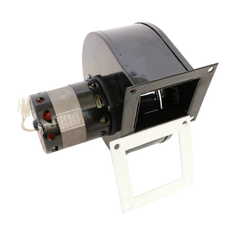 Whitfield Stove Blower Replacement Rotom 0.0286 HP 3000 RPM 115 Volt HB RBM121 shown with gasket and motor
