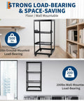 Rock Solid 20U Open Frame Network Rack Hella Sturdy Cold Rolled Steel Server Cabinet With Super Adjustable Depth on display in a home office.