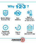 Infographic of All Purpose Primer Sealer Stain Killer For Interior And Exterior Surfaces Bonds To Glossy Finishes Works At 35 F