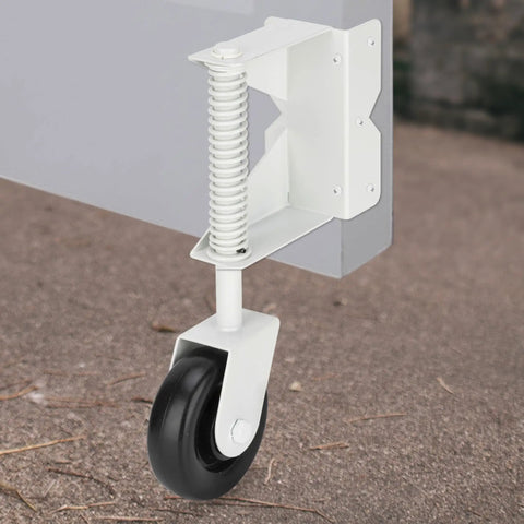 Spring Loaded Gate Caster Wheel For Wooden Gates And PVC Fences Workhorse 4 Inch Gate Wheel with 360 Degree Mount