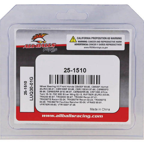 Package of Honda Wheel Bearing Seal Kit That Hooks You Up With Triple Lip Seals and Stainless Garter Spring, ABEC 3 High Speed Bearings