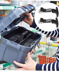 Stainless Steel T Handle Draw Latches Set Of 2 With Rubber Cushioned Latch on toolbox with grippy handle.
