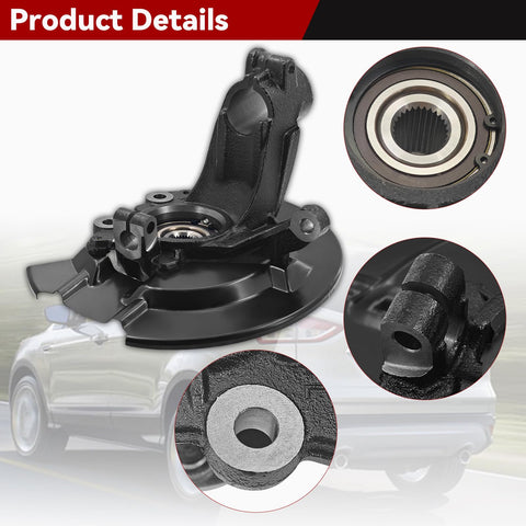 Front Wheel Bearing Hub And Passenger Steering Knuckle Assembly Plug And Play Replacement For Escape 2013 2019 Right Front