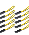 Yellow 20 Pack Zipper Pull Tabs With 1.6 Inch Cord And 2.6 Inch Total Length Durable Non Slip PU Grip Zipper Extensions