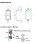 Diagram of 100mm Traffic Light Red Green LED Stop And Go Lamp With PC Housing IP65 Waterproof Industrial Warning Light for installation