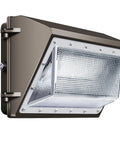 120W Dusk To Dawn LED Wall Pack Light With Photocell, 15840 Lumens, 5000K, mounted aluminum exterior fixture close-up view