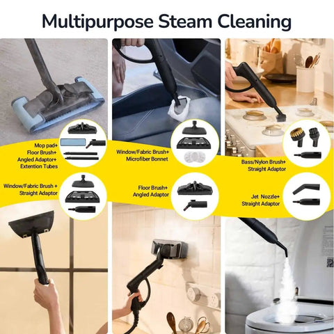 Heavy Duty Steam Cleaner With 2L Water Tank, 28 Piece All In One Multipurpose Kit for cleaning grout, floors, tiles, and ovens