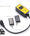 220V Rock Solid Plug And Play Remote Switch With Dead Simple One Touch Control Built In Auto Timer To Shut Down Woodworking Dust Collectors Quick Install Zero Hassle Operation Straight Out The Box with remote and cord.