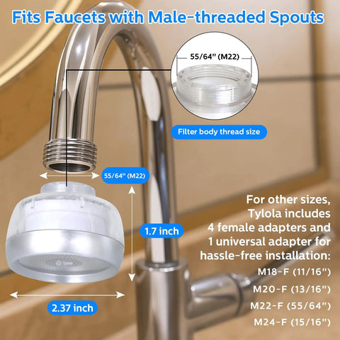 Bathroom Sink Faucet Water Filter System That Cuts 99 Percent Chlorine And Heavy Metals Softens Hard Water Kitchen Purifier