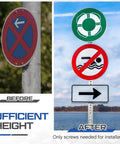 Pro Grade Galvanized Square Sign Posts Built Like A Tank For Any Job Featuring 2 Inch Width And 7 16 Inch Pre Drilled Holes on display with signs.