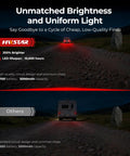 HWSTAR 2026 magnetic wireless trailer lights kit; rear caravan on road with bright red brake light, others dim