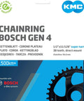 Gen4 Chain Ring 38T 52mm Black For Bosch Performance Line CX And Performance Line Speed MY2020 packaging with specs
