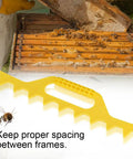 Bee Hive Frame Spacing Tool Spacer Must Have Beekeeping Gear Lightweight Yellow Plastic 8 Pack