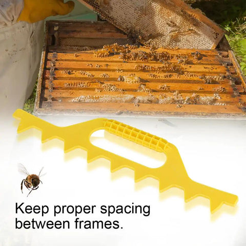 Bee Hive Frame Spacing Tool Spacer Must Have Beekeeping Gear Lightweight Yellow Plastic 8 Pack
