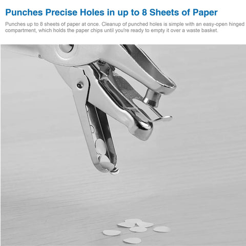 Tiny One Eighth Inch Circle Hole Paper Punch compact handheld metal puncher creating clean holes in paper