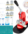 All In One Button Maker Kit With 25mm 32mm And 58mm Molds Interchangeable Press 300 Button Fittings Circle Cutter And Cutting Mat