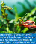 Slick Freshwater And Saltwater Aquarium Carbonate Hardness Test Kit Using Liquid Reagents To Dodge PH Swings And Watch Over Tank Crew with fish in an aquatic environment.