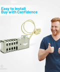 Gas Range Oven Igniter Replacement for Samsung DG94 01441A with man giving thumbs up.