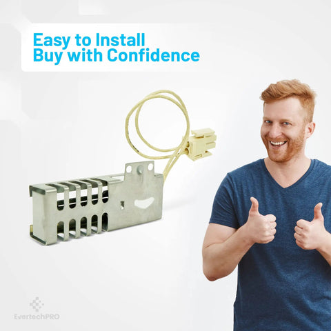 Gas Range Oven Igniter Replacement for Samsung DG94 01441A with man giving thumbs up.