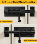 Built Like A Tank 4 Inch Slide Door Lock Latch Hella Durable SUS304 Stainless Steel Barrel Bolt for Left and Right Open Installation.