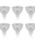MR16 5W LED Bulbs 12V Low Voltage GU5.3 Bipin 6 Pack Easy Swap Warm White 2700K 400 Lumens Halogen Replacement Not Dimmable