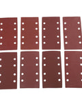 Awesome 80-Piece Premium Sanding Sheets With Durable Grit Assortment For Wood And Metal Projects Resists Clogging And Pilling Like A Boss, 8 pre-drilled aluminum oxide sheets.