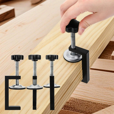 8 Piece Metal C Clamps Set 2 Inch Heavy Duty G Clamps For Woodworking And DIY Projects Sturdy Steel Construction Ideal For Fastening Gluing And Crafting, clamping wood board